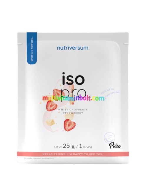 ISO PRO - 25 g - fehér csokoládé-eper - Nutriversum