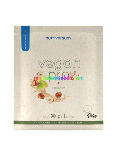 Vegan Pro - 30 g - mogyoró - Nutriversum