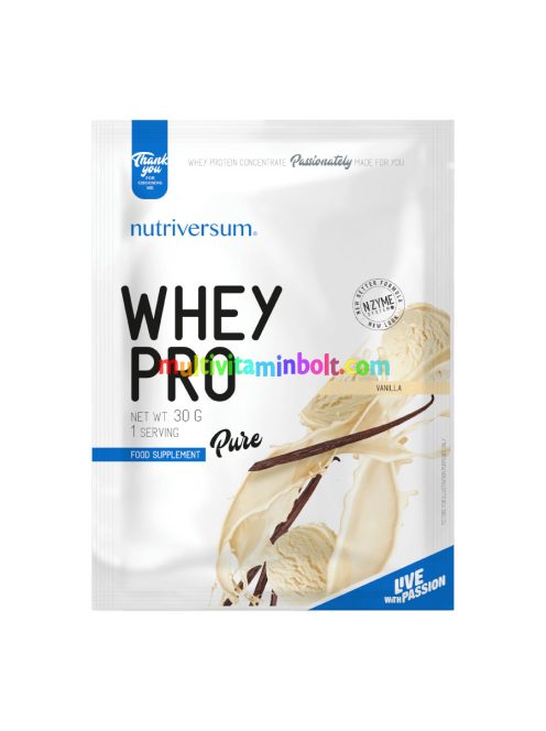 Whey PRO - 30 g - PURE - Nutriversum - vanília