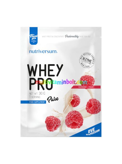 Whey PRO - 30 g - PURE - Nutriversum - málna-joghurt