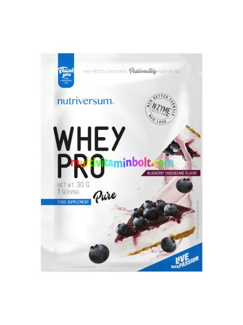 Whey PRO - 30 g - PURE - Nutriversum - áfonyás sajttorta