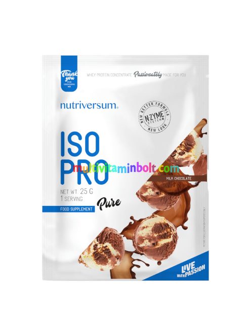 ISO PRO - 25 g - PURE - Nutriversum - tejcsokoládé