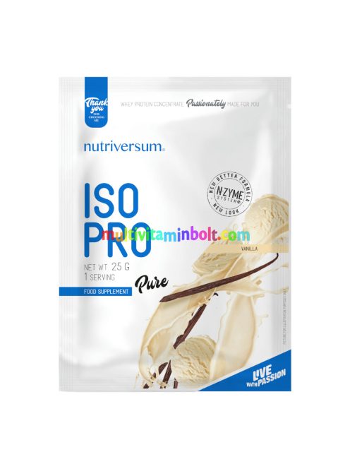 ISO PRO - 25 g - PURE - Nutriversum - vanília