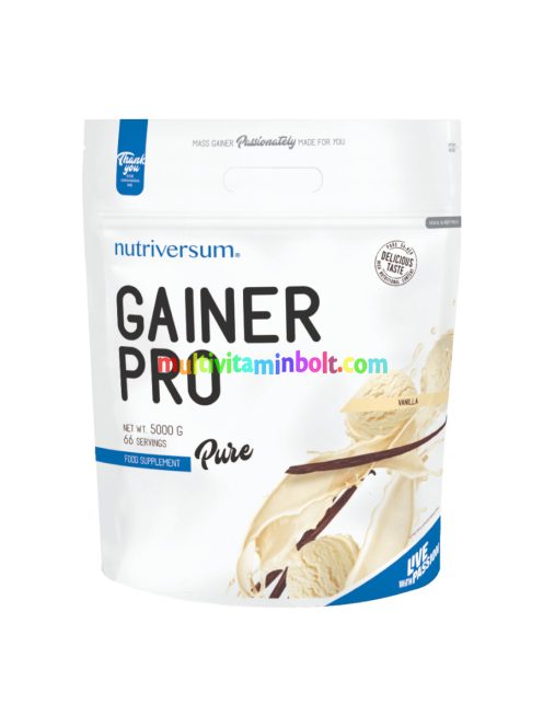 Gainer Pro - 5 000 g - PURE - Nutriversum - vanília