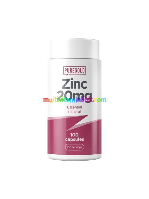 Zinc 20mg étrend-kiegészítő - 100 tabletta - PureGold