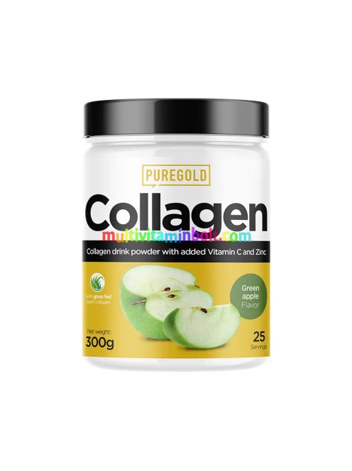 Collagen Marha kollagén italpor - Green Apple 300g - PureGold