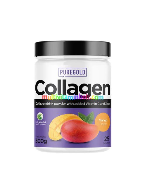 Collagen Marha kollagén italpor - Mangó - 300g - PureGold