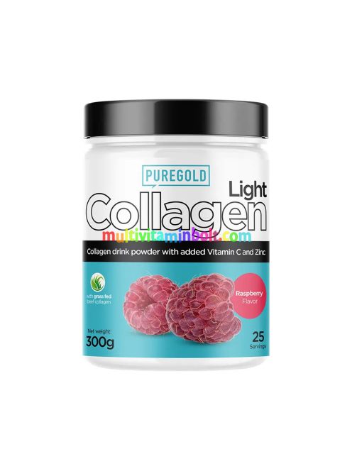 Collagen Marha kollagén italpor - Light Raspberry 300g - PureGold