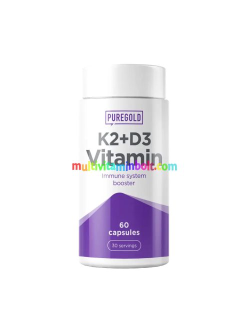 K2+D3 Vitamin csont- és immunrendszer védő kapszula - 60 kapszula - PureGold