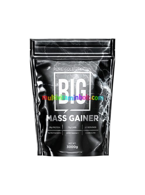 BIG-Mass Gainer tömegnövelő italpor - Chocolate 3000g - PureGold