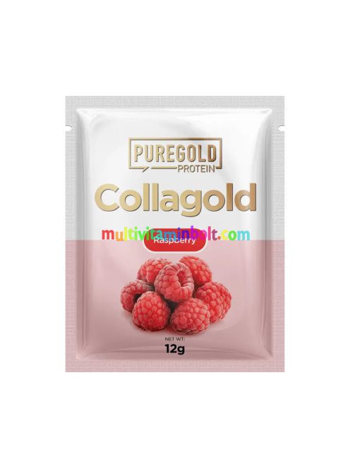 CollaGold Marha és Hal kollagén italpor hialuronsavval - Raspberry - 12g - PureGold