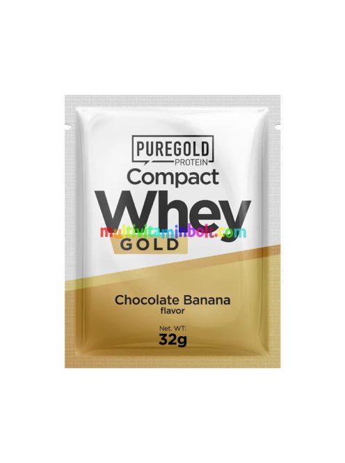 Compact Whey Gold fehérjepor - 32 g - PureGold - banános csokoládé