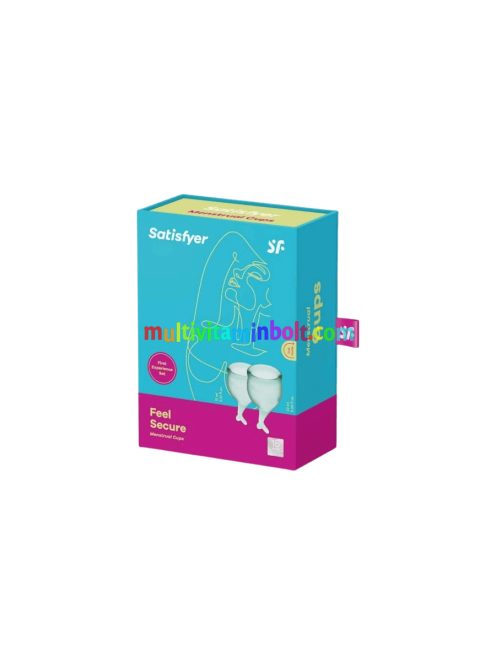 Menstruációs kehely szett - Feel Secure - zöld - 2db