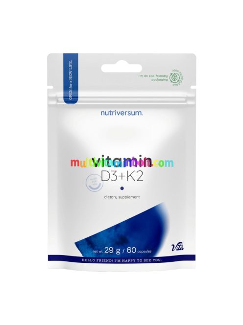 D3+K2 Vitamin - 60 kapszula Nutriversum