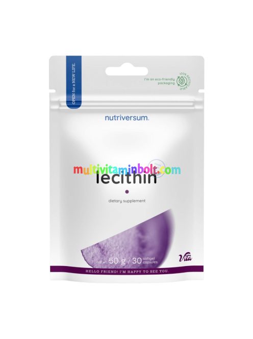 Lecithin - 30 lágyzselatin kapszula - Nutriversum