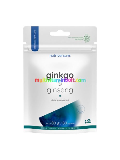 Ginkgo + Ginseng - 30 kapszula - Nutriversum