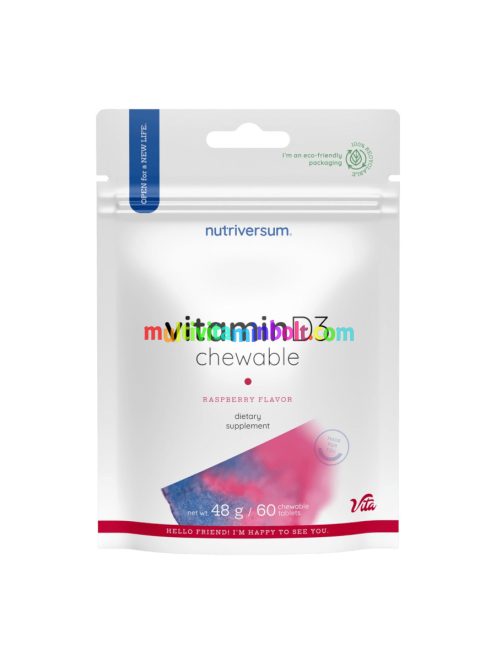 Vitamin D3 rágótabletta - 60 rágótabletta - Nutriversum