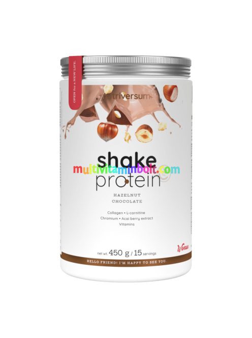 Shake Protein - 450 g - mogyorós-csokoládé - Nutriversum