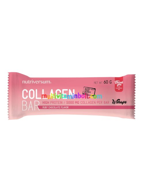 Collagen Bar - 60 g - WSHAPE - Nutriversum - Ruby csokoládé