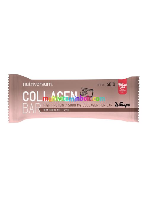 Collagen Bar - 60 g - WSHAPE - Nutriversum - Rumos csokoládé