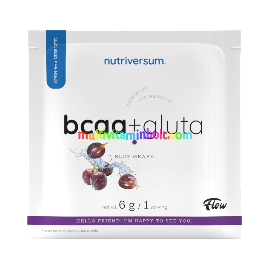 BCAA + GLUTA - 6 g - kékszőlő - Nutriversum