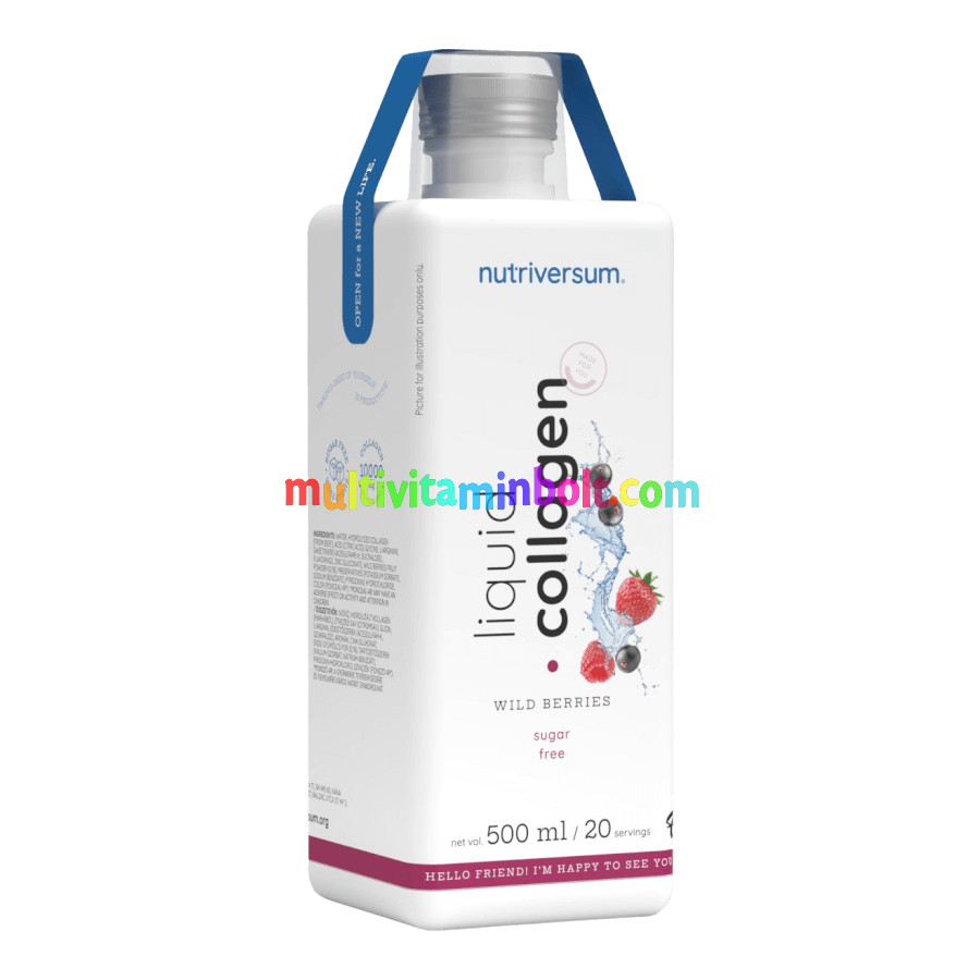 Collagen liquid Sugar Free - 500 ml - erdei gyümölcs - Nutriversum