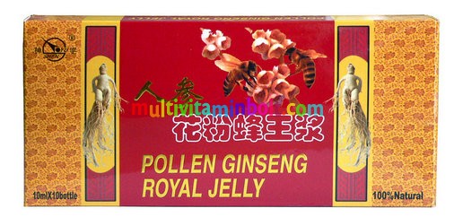 Pollen Ginseng Royal Jelly ivóampulla 10 db 10 ml, Méz, virágpor, méhpempő, Panax ginseng gyökér - Dr. Chen