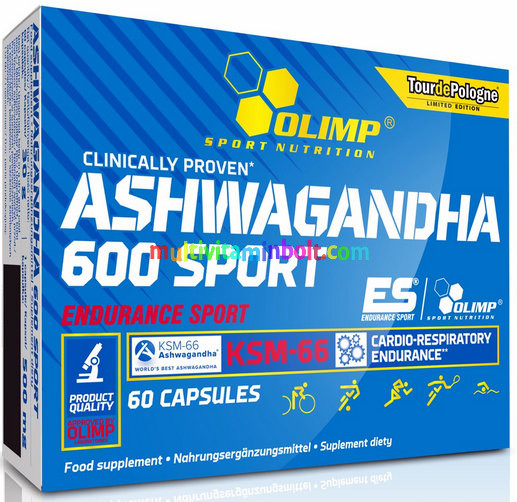 Ashwagandha 600 Sport 60 db kapszula, Magas koncentrációjú ashwagandha (indiai ginseng) gyógynövény kivonat - Olimp Sport 
