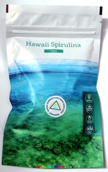 Hawaii Spirulina Tabletta 200 db, Organikus Spirulina alga - Energy MyGreenLife