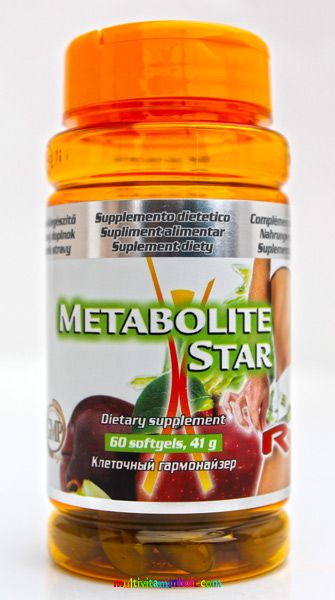 Metabolite Star 60 db - lecitin, Kelp és B6-vitamin az idegrendszer, az emésztőrendszer és a pajzsmirigy működésének támogatására - StarLife