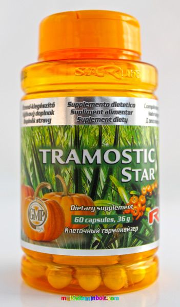 Tramostic Star 60 db kapszula, 500 mg fűrészpálma kivonattal, cink, tök, E-vitamin, afrikai szilva a prosztata egészségéért - StarLife