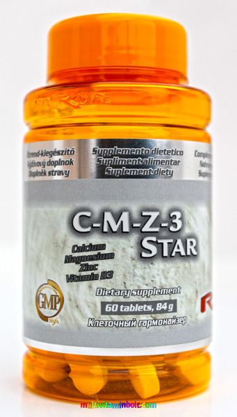 C-M-Z-3 Star 60 db tabletta - Kalciummal, magnéziummal, cinkkel és D-vitaminnal - StarLife