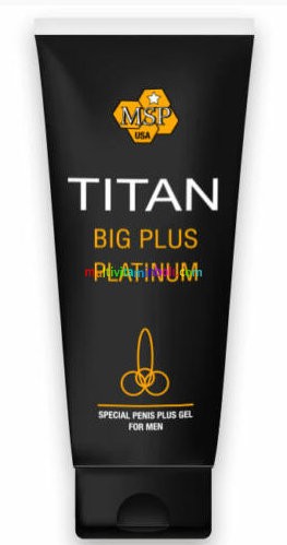Titán BIG Plus Platinum Gél 50 ml, méretnövelő, pénisznövelő hatású, intim krém Férfiaknak