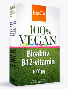Bioaktív B12-vitamin 90 db, 1000 μg VEGÁN - BioCo