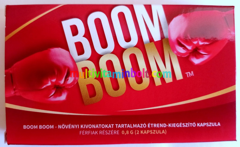 BoomBoom 2 db kapszula, férfiaknak, potencianövelő hatású, alkalmi, mennyiségi kedvezmény