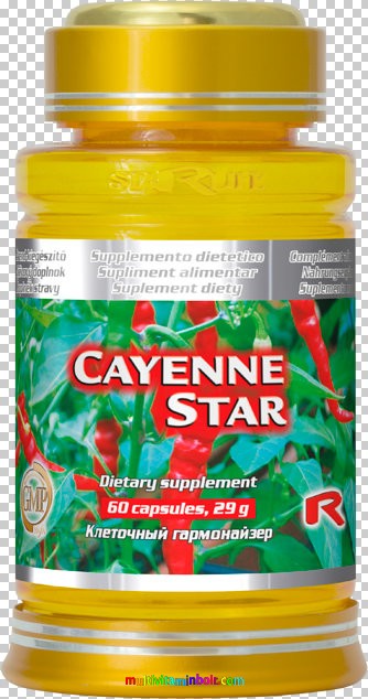 Cayenne Star 60 db kapszula, paprika kivonat - testsúlycsökkentésre - StarLife