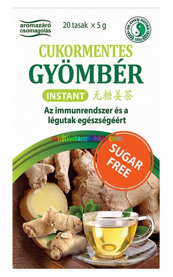 Instant Gyömbér, Ginger tea 20 db tasak, Cukormentes - Dr. Chen
