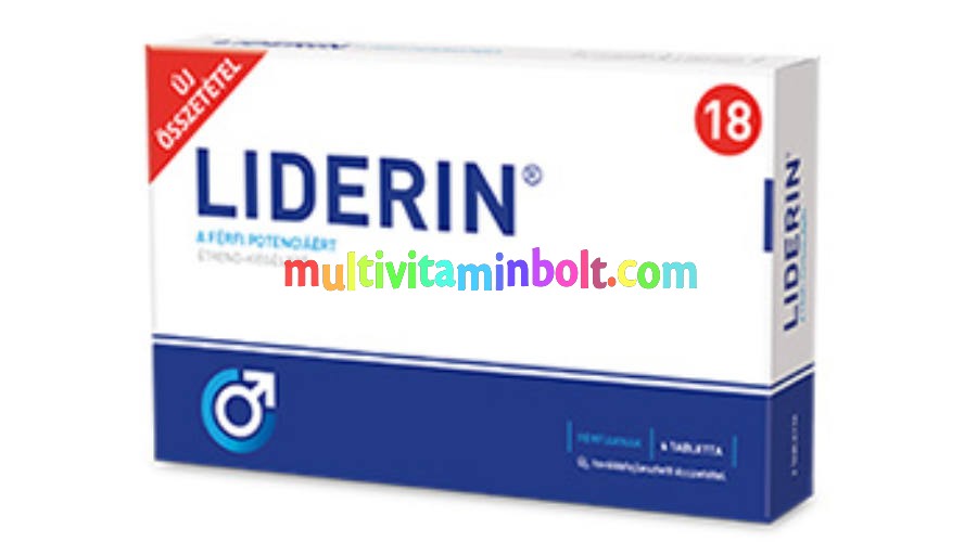 LIDERIN - 6 db tabletta, természetes összetétel, férfiaknak, közepes hatású