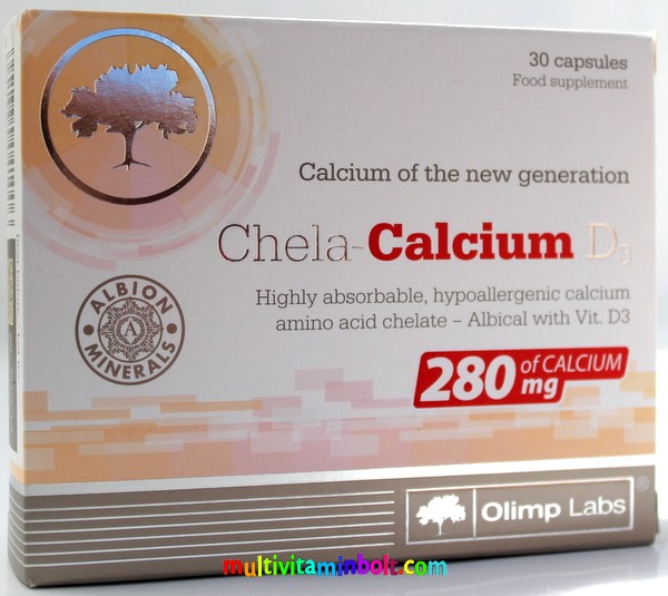 Chela-Calcium D3-vitaminnal szerves kálcium, 30 db kapszula 280 mg - Olimp Labs