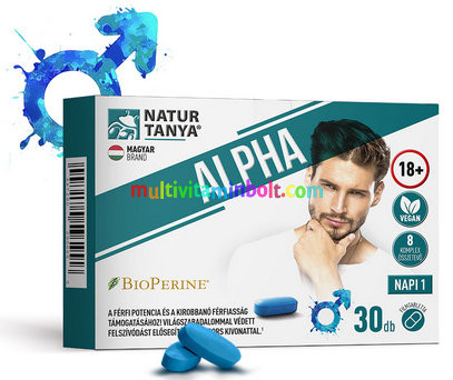 ALPHA - A férfi potencia és a kirobbanó férfiasság támogatásához! 8 komplex összetevővel, fermentált l-citrullinnal - Natur Tanya