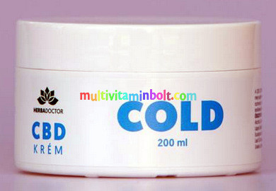 CBD COLD krém 200 ml, 17-féle összetevővel, gyulladáscsökkentő, fájdalomcsillapító, ízületek, izmok - HerbaDoctor