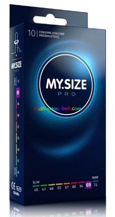My Size PRO 69 ultra vékony óvszer 10 db, 69x225 mm, kiváló, prémium minőségű, síkosított