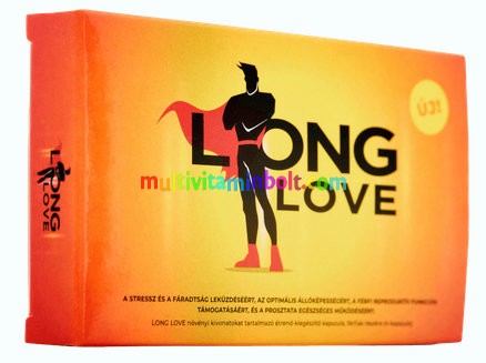 Long Love kapszula 4 db, korai magömlés ellen, Férfiaknak, ÚJ!