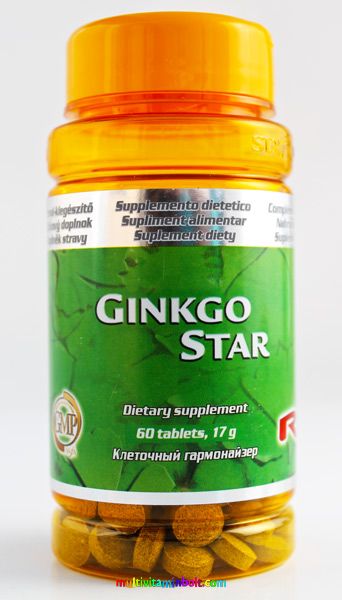 Ginkgo Star 60 db tabletta - az agy, a szív és érrendszer támogatására - StarLife