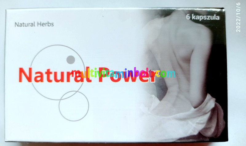 Natural Power 6 db kapszula, potencianövelő, vágyfokozó férfiaknak, mennyiségi kedvezmény