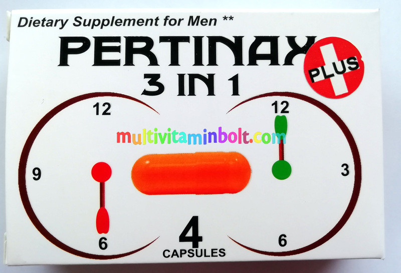 Pertinax 3 in 1 Plus, 5 doboz, 20 db kapszula Potencianövelő férfiaknak csomagban