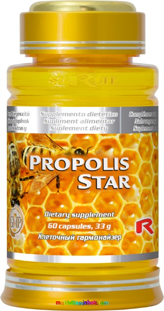 Propolis Star 60 db Propolisz tartalmú étrend-kiegészítő kapszula, 500 mg kivonat - StarLife