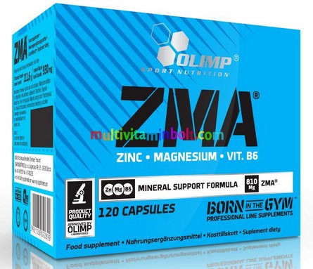 ZMA 120 db kapszula, cink, magnézium, B6-vitamin, tesztoszteron fokozó - Olimp Sport Nutrition