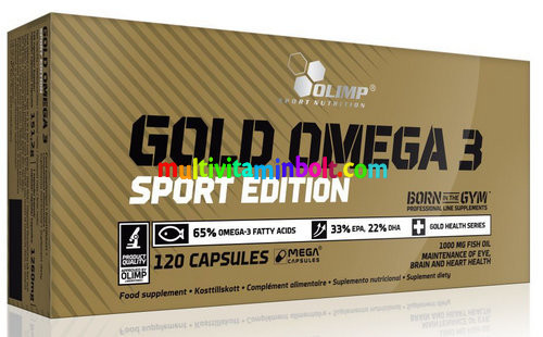 Gold Omega 3 Sport Edition 120 db lágyzselatin kapszula, mélytengeri halolaj - Olimp Sport