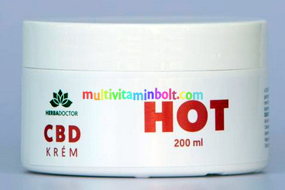 CBD HOT krém 200 ml, 18-féle gyógynövény, gyulladáscsökkentő, melegítő, fájdalomcsillapító - HerbaDoctor